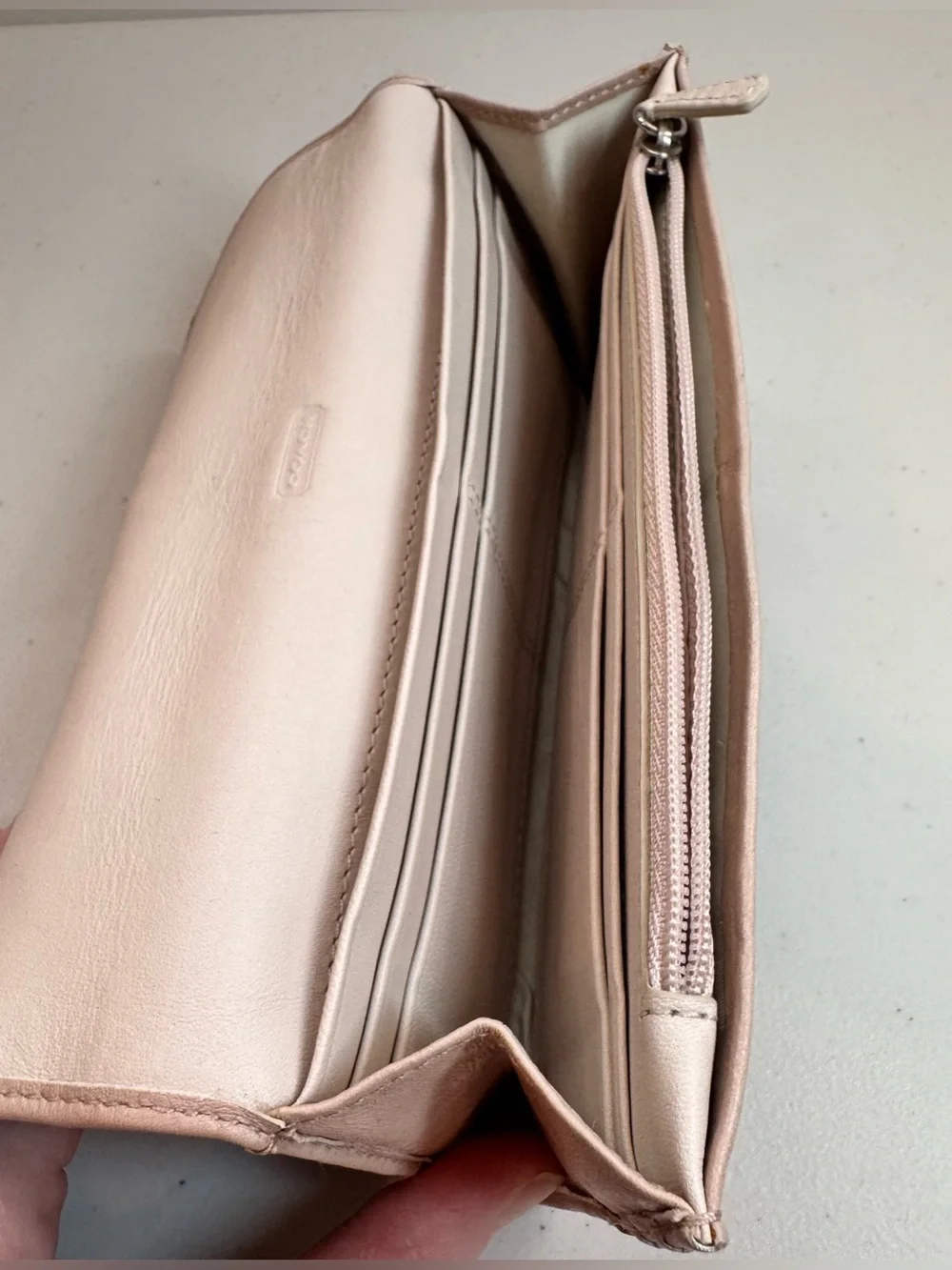 Coach Blush Pink Leather Wallet